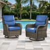 Buenhomino 3 Pieces Patio Bistro Set Outdoor Swivel Rocker Patio Chairs with Side Table Patio Furniture for Deck Porch Garden Balcony Poolside - 4 of 4