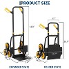 Stair Climbing Cart - 330lb Heavy Duty Hand Truck with 6 Wheels, Telescoping Handle & 2 Elastic Ropes - Home, Office, Warehouse, Shopping Use - 2 of 4