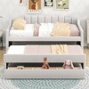 SeaCamel Twin Soft Upholstered Daybed - 3 Storage Drawers & Roll-Out Trundle, Grey, Stylish Cozy for Bedroom/Guest Room - 4 of 4