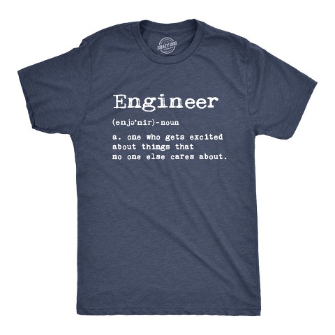 Мужские футболки Crazy Dog T-Shirts, Inc. Mens Engineer Definition T Shirt Funny Sarcastic Science Tee - Crazy Dog Men's T Shirt For the Office Navy S