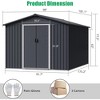 Outdoor Metal Storage Shed Garden Tool House With Lockable Doors for Yard - 2 of 4