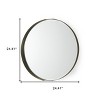 HomeRoots 24" Gold Metal Round Framed Accent Mirror - 3 of 4