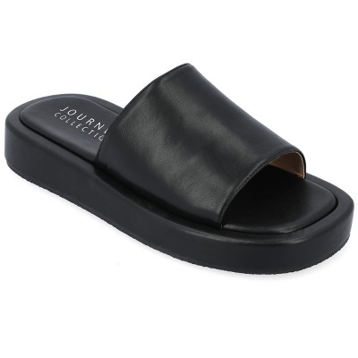 Journee Collection Womens Denrie Slide Flatform Sandals
