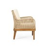 2pk Annisa Outdoor Acacia Wood Club Chairs with Cushions: Rope Weave, UV & Weather-Resistant - Christopher Knight Home - 4 of 4