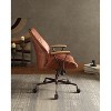Vynxaria Brancaster Cocoa Aluminum Top Grain Leather Office Chair - 4 of 4