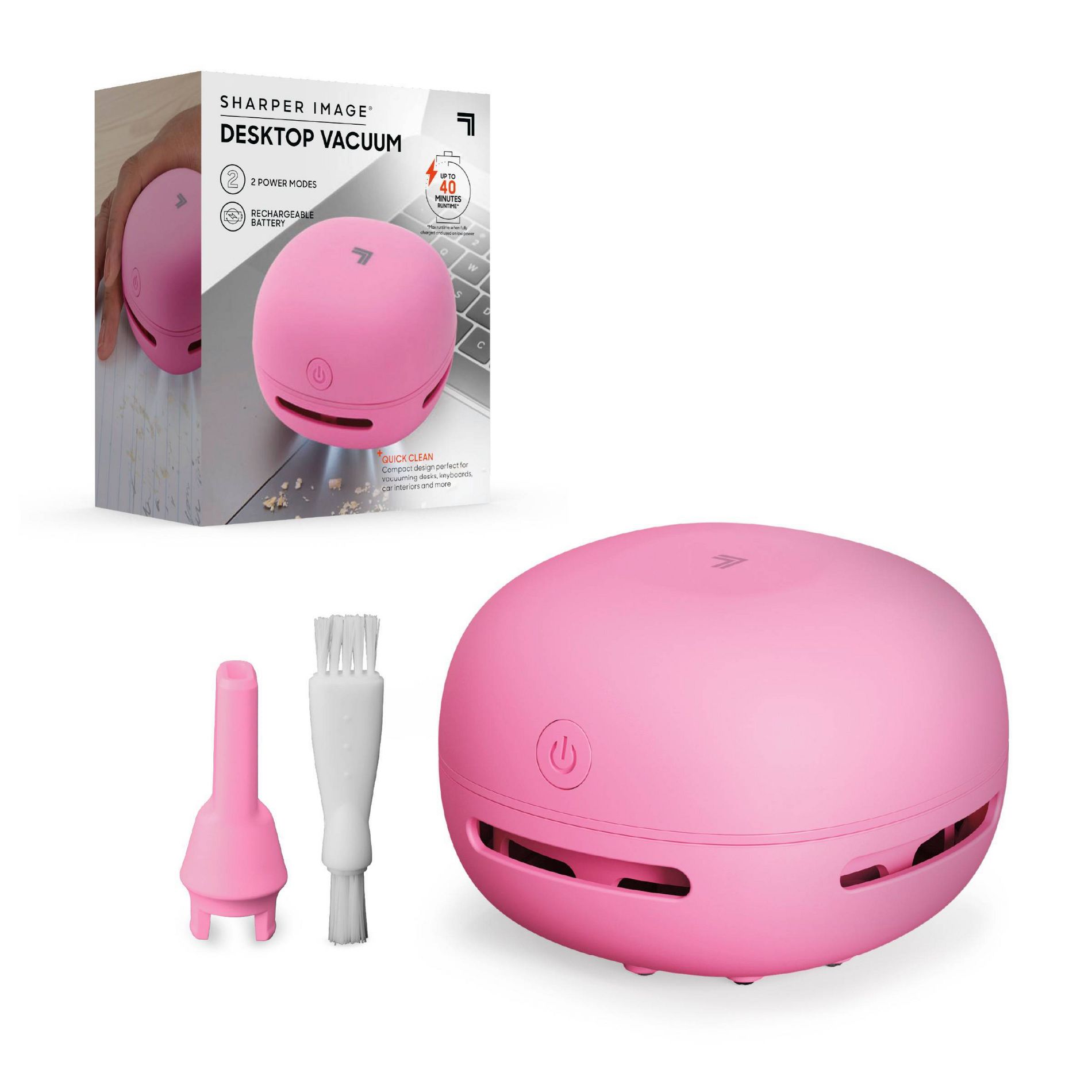 Sharper Image Desktop Cordless Handheld Vacuum Pink