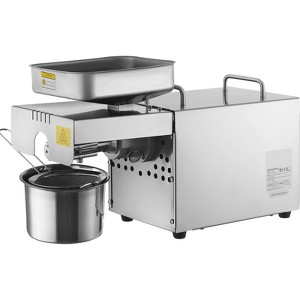 VEVOR Electric Oil Press Machine, 850W Stainless Steel Oil Extractor Machine, 0-300℃ / 32 - 572 ℉ Adjustable Temperature, Silver - 1 of 4