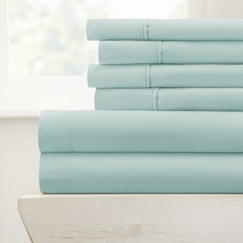 Solid 6 Piece Sheet Set - Ultra Soft, Easy Care - Becky Cameron (Extra Pillow Cases!), 3 of 14