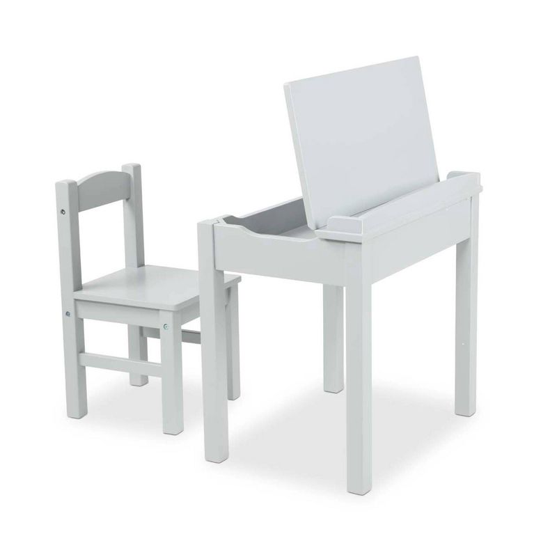 Melissa &#38; Doug Wooden Child&#39;s Lift-Top Desk and Chair - Gray, 5 of 12
