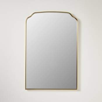 20"x30" Romantic Arch Aluminum Wall Mirror Brass - Threshold™ designed with Studio McGee