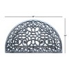 RugSmith Silver Moulded Trellis Half-round Rubber Doormat Doormat - 3 of 4