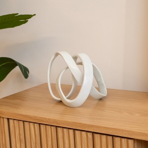 JONATHAN Y Chamberlain 7" Aluminum Abstract Knot Decorative Sculpture - 1 of 3