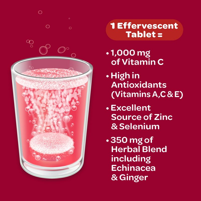 Airborne Immune Support Effervescent Tablets with Vitamin C &#38; Zinc - Very Berry - 10ct, 4 of 11