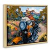 Stupell Industries Cat & Dog on Motorcycle Floating Frame Canvas Art, Gold, 21" x 17" - 2 of 4