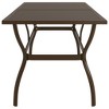 vidaXL Garden Table Brown Powder-Coated Steel 74.8 x 31.5 x 28.3 in - 3 of 4