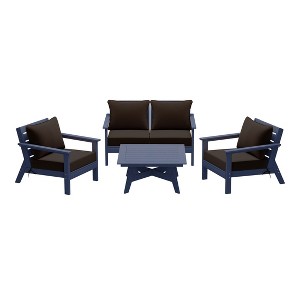 WestinTrends Avalon Outdoor 5-Piece Modular Sectional Patio Furniture Sofa Set - 1 of 4