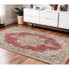 Ivory Red And Blue Medallion Area Rug - 2 of 4