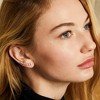 KISPER 18K Gold Plated Cubic Zirconia Ear Crawler Climber Earrings - 2 of 3