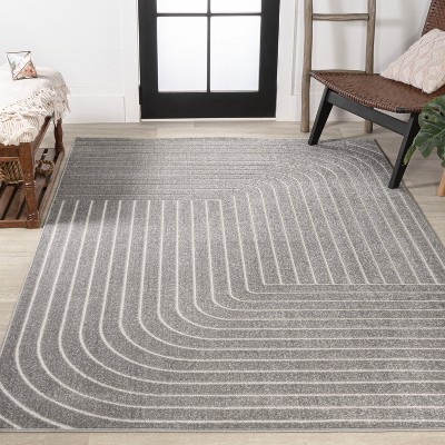 JONATHAN Y Odense High-Low Minimalist Angle Geometric Indoor/Outdoor Area Rug