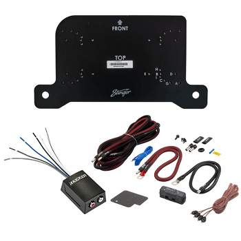 Stinger JLUAMPBRKTD Drivers Under Seat Amplifier Bracket with STXKJW4 Underseat Amplifier 4-Gauge Wiring Kit and Kicker KISLOC2 Line Out Converter ...