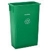Alpine Industries Polypropylene Recycling Bin with Swing Lid and Dolly 23-Gallon Green - 3 of 4