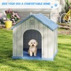 MooxvMoo Pointed-Roof Dog House,Outdoor&Indoor House,Outdoor Kennel for Yard, Patio, Garage, Easy to Assemble - 2 of 4