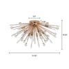 LLHZSY 12-Light 30 1/2" Dandelion Firework Crystal Flush Mount Ceiling Lights Fixture-Gold - 3 of 4