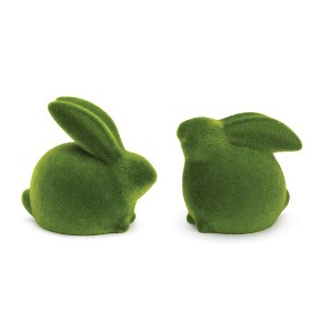 Melrose Mossy Rabbit Figurine (Set of 2) - 1 of 3