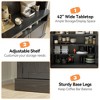 Coffee Bar Cabinet with Storage and LED, 72" Kitchen Sideboard, with Microwave Stand/Wine Rack/Glass Shelf, for Kitchen, Dining Room, Living Room - 3 of 4