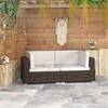 vidaXL Corner Seat Set of 2 Brown PE Rattan Standard Modular - 3 of 4
