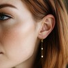 Ross-Simons Italian 10kt Yellow Gold Circle-Station Drop Earrings - 2 of 3