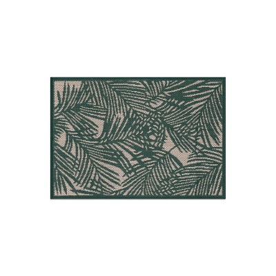 World Rug Gallery Contemporary Palm Leaf Textured Flat Weave Indoor/Outdoor Area Rug