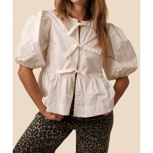 Women's Cara Cotton Poplin Tie Top - Sofie the Label - 1 of 4