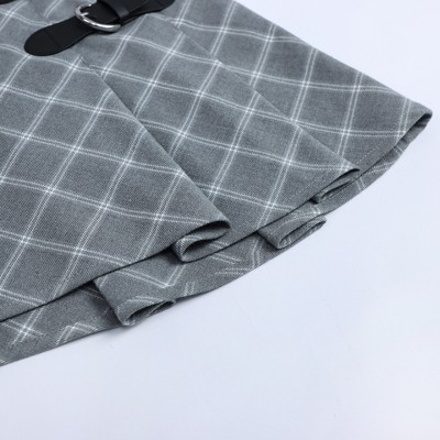 Women's Plaid Pleated Mini Skirt wild Fable™ Xlarge Grey Plaid Target