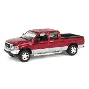 1/64 2004 F-250 Super Duty Crew Cab Pickup Truck Red Silver Motormax 400241 - 1 of 4