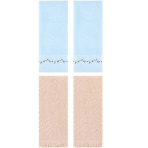 REGALWOVEN 4 Pcs Soft Absorbent Decorative Hand Towel for Bathroom, Kitchen 13" x 29" - 1 of 4