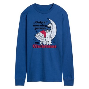 Men's - Garfield - Only A Morning Person On Christmas Long Sleeve Graphic T-Shirt - 1 of 4