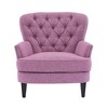 32.5" Upholstered Accent Chair with Solid Wood Legs and Nailhead Trim - 4 of 4
