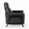 Okak Push Back Recliner Chair Accent Chair with Upholstered Comfy High Back Recliner Sofa Chair with Solid Wood Legs for Living Room Bedroom, Navy - 3 of 4