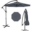 10 FT Patio Umbrella for Outdoor, Outdoor Umbrella With Push Button Tilt and Crank With Cross Base With 8 Sturdy Ribs for Deck Pool Garden Backyard - 2 of 4