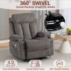 Bosmiller Rocker Recliner Chair with Vibration Massage and Heat, 360° Swivel Rocking, Ergonomic Lounge Chair with Side Pocket, Cup Holders - 4 of 4