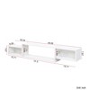 INFURNIC TV Stands and Consoles Wall Mounted Entertainment Console with 3 Storage Shelves for Living Room Bedroom, White, 53.35"*12.6"*5.51" - 3 of 4