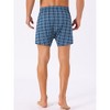 INSPIRE CHIC Men's Classic Elastic Waistband Plaid Pattern Boxer Shorts - 3 of 4