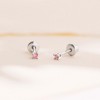 Girl's My First Solitaire Screw Back Sterling Silver Earrings - In Season Jewelry - 4 of 4