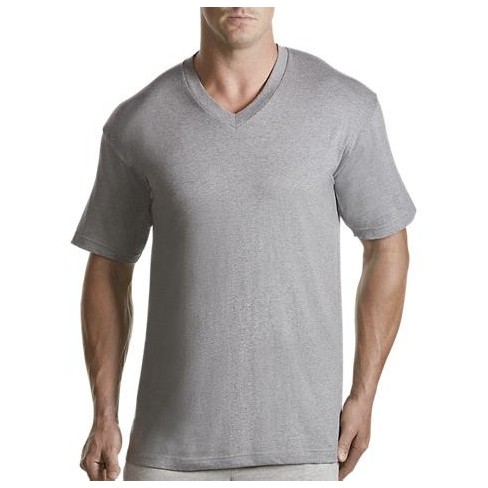 Harbor Bay 3 Pack V-neck T-shirts - Men's Big And Tall Grey 1x : Target