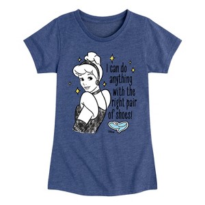 Girls' - Disney - Cinderella I Can Do Anything Fitted Short Sleeve Graphic T-Shirt - 1 of 3