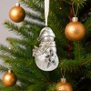 Roman Mosaic Style Snowman Christmas Ornament  - 4" - Silver - 3 of 4