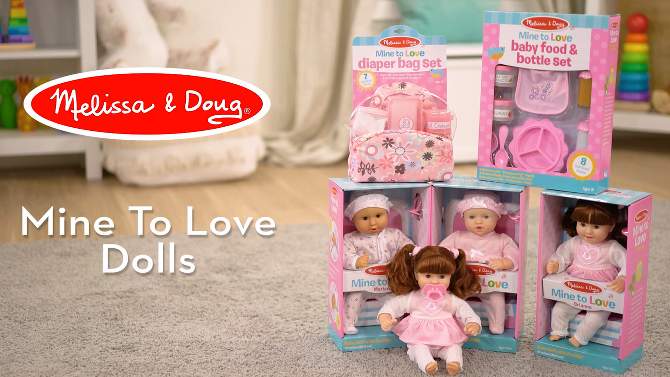 Melissa & Doug Standard Mine to Love Brianna 12" Soft Body Baby Doll, 2 of 11, play video