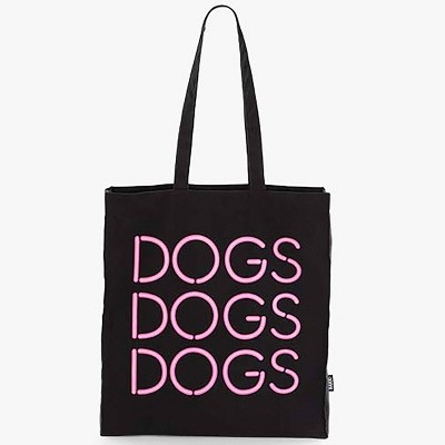 Bark Dogs Dogs Dogs Tote - Black