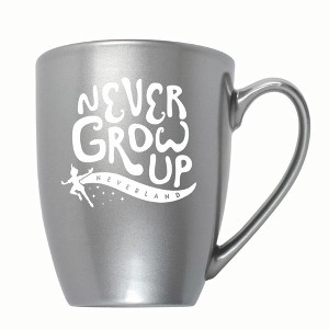 Elanze Designs Never Grow Up Neverland 10 ounce New Bone China Coffee Tea Cup Mug, Frosted Blue - 1 of 4